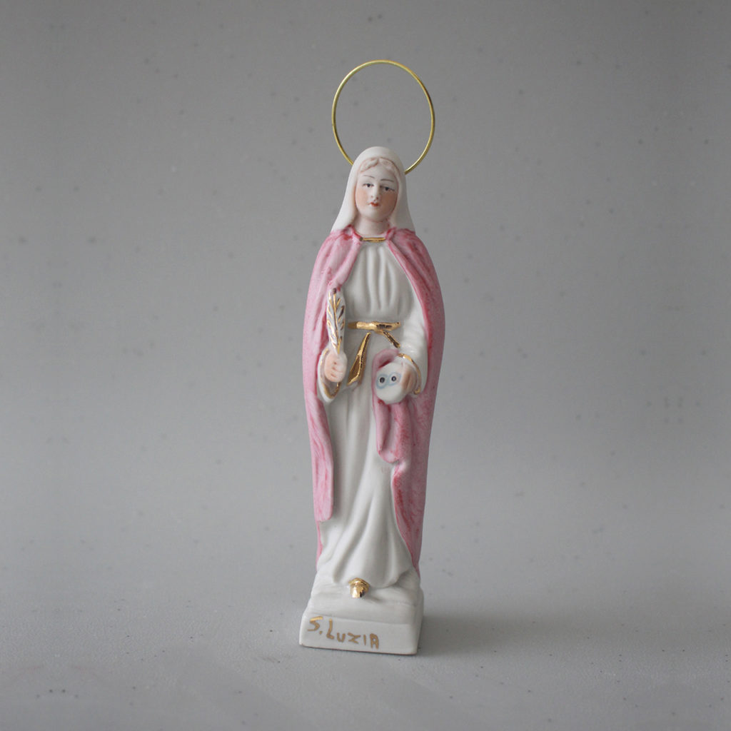 Imagem de Santa Luzia em porcelana com 14 cm