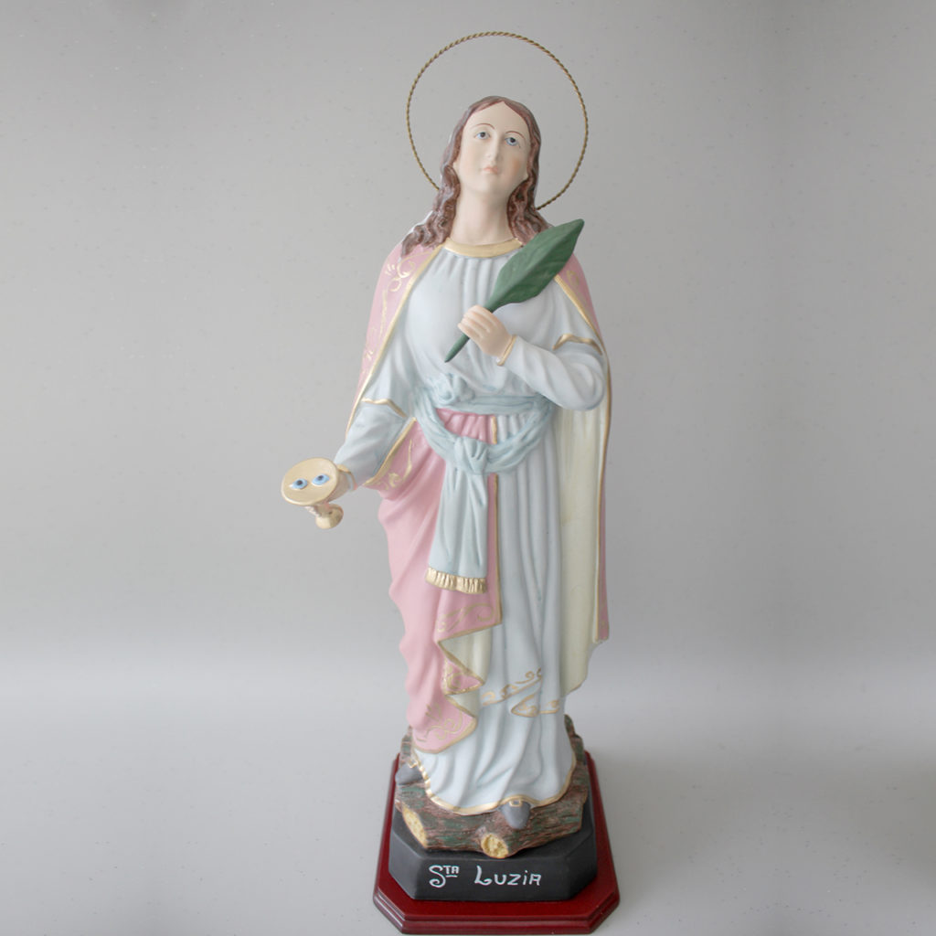 Imagem de Santa Luzia em porcelana com 45 cm